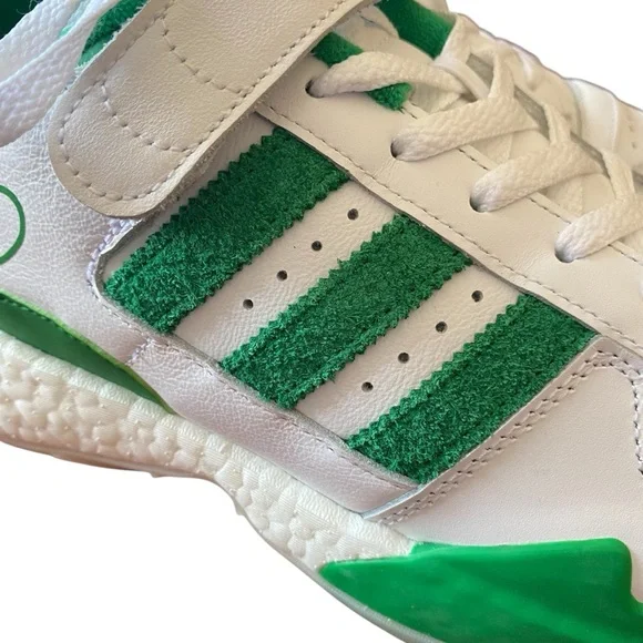 Adidas x Human Made Forum Boost Green Suede & White Low Top Sneakers - New - 10 - Picture 5 of 16